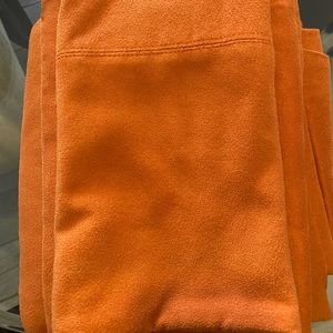 Orange suede duvet cover and euro sham set